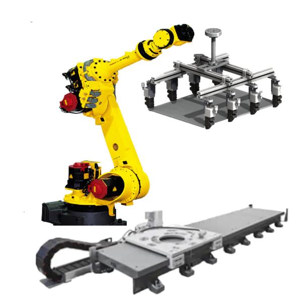 Quality 6 Axis Industrial Robot Arm R-1000iA With CNGBS Linear Tracker And Robot Gripper For Pick And Place for sale