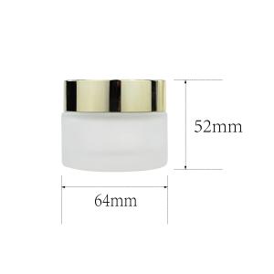 200g Frosted Glass Jars With Gold Lids OEM ODM Customizable