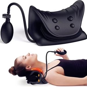 China Airbag C-Shaped Cervical Massage Pillow with Heating and Multi-point Massage for Neck and Shoulder  Relief on sale