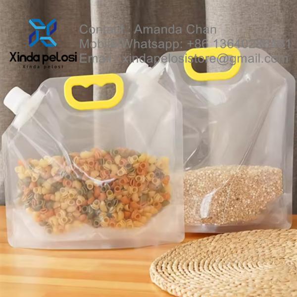 Quality Custom Stand Up Pouch Bag With Large Capacity Plastic Stand Up Pouches For Juice Packaging for sale