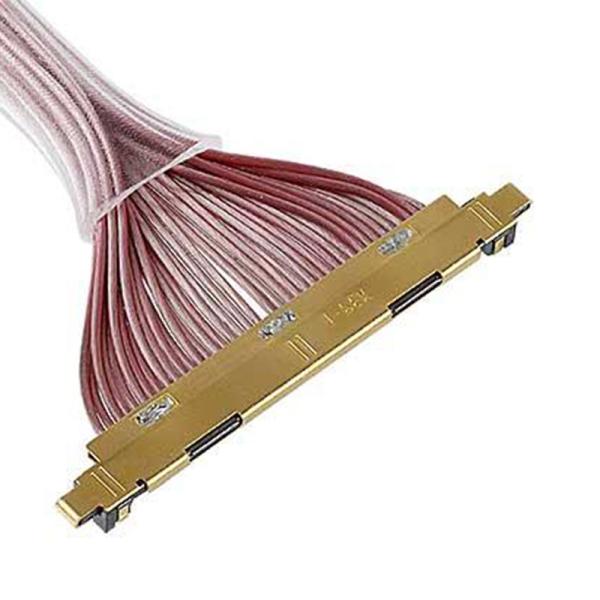 Quality CABLINE-UX II Lvds Ipex Coaxial Cable Assembly 20531-040T-02 Right angle vertical mating type Micro-coaxial connector for sale