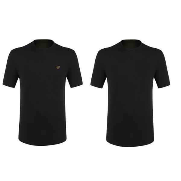 Short Sleeve Custom Men'S T Shirts Black Printed Anti Pilling