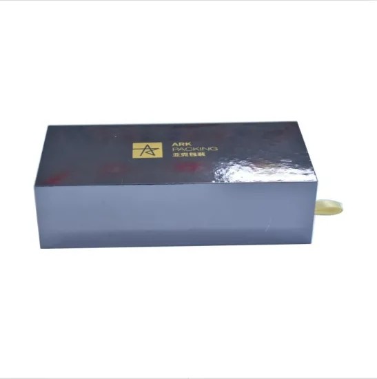 Quality Black Pull Out C1S Custom Printed Packaging Boxes With Foam Insert for sale