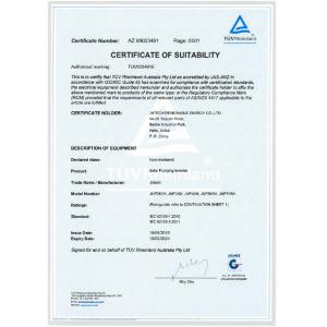 JNTECH RENEWABLE ENERGY CO.,LTD Certifications