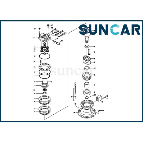 31EN-10031 Swing Motor Seal Kit Oil Resistance for R250LC-3