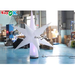 0.25mm PVC Hanging Inflatable LED Star For Party Decorations