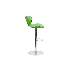 Wholesale Soft Modern Green Bar Stools with Electroplate Metal Legs from china suppliers