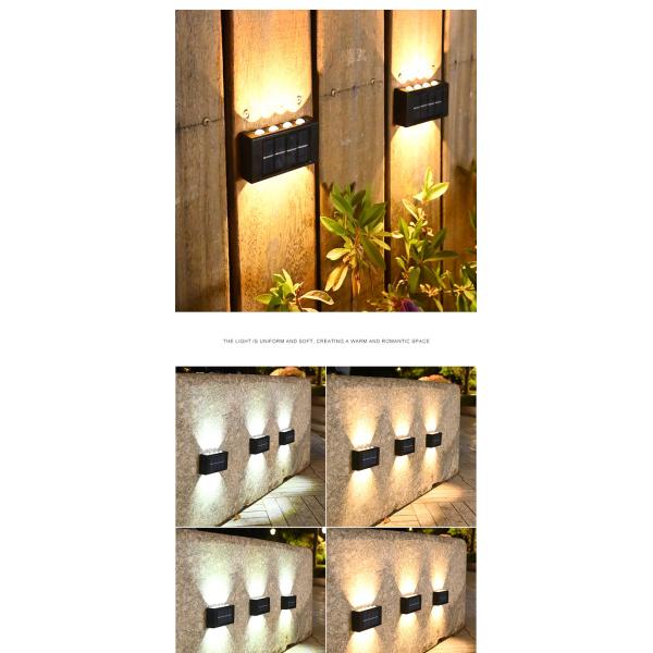 Glowing Waterproof Atmosphere Wall Light 600mah Solar LED Outdoor Decorative Garden