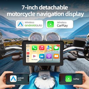 Grandnavi 7 Inch Quick Release Motorcycle Carplay Detachable IP67 Support