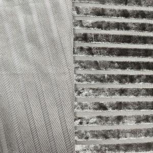240gsm 58'' 60'' Printed Velvet Upholstery Fabric Spandex Polyester Stripe