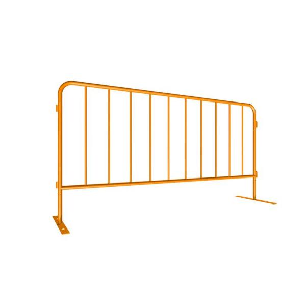Flat Steel Plate Design Crowd Control Barriers 1100mm x 2200mm OD 25mm x 2.0mm upright OD 19x1.2mm spacing 200mm