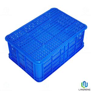 Blue Plastic Fruit And Vegetable Crates Rectangular Lightweight