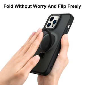 Magnetic Invisible Stand Magsafe Phone Case 16FT Military Shockproof Protection