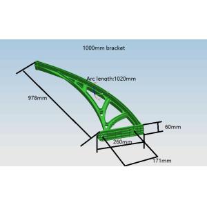 600 Length Adjustable Durable Plastic Bracket With Noise Proof Polycarbonate