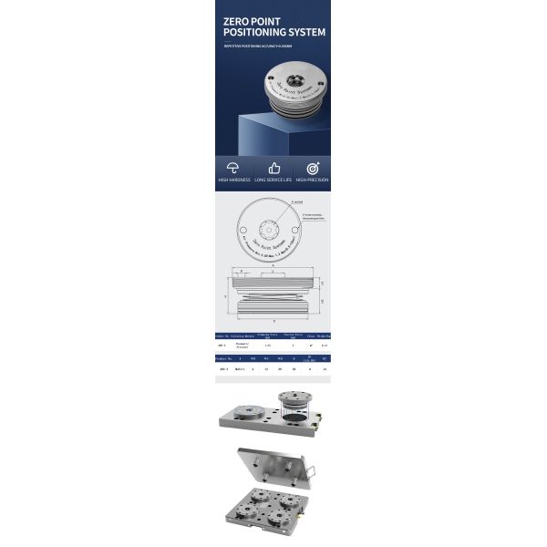 Stainless Steel Zero Point Clamping System Quick Replacement Zero Point Locator