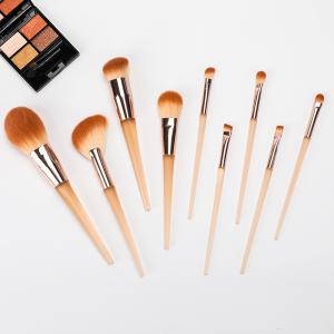 PBT Hair Top Makeup Brush Gift Set With Triangle Shaped Frosted Plastic Handle