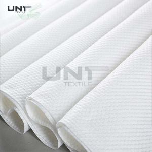Pearl Dot Pattern Spunlace Nonwoven Fabric Cross Lapping 10cm Width