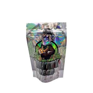 Wholesale Custom Digital Printed Aluminum Foil Coated Stand Up Hologram Pouch with Zipper For Flower, Weed, Herb, Cookies Pack from china suppliers