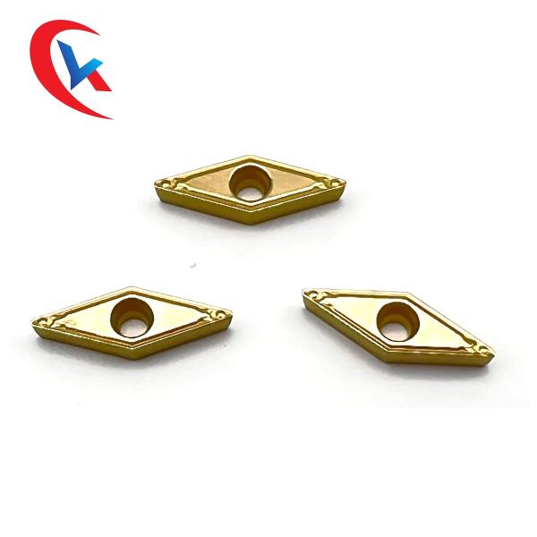 VBMT110304-HQ Yellow Chemically Coated Boring Inserts For Steel Tungsten Carbide Inserts