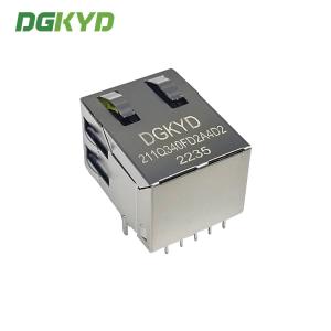 DGKYD211Q340FD2A4D2(2.5G) Port Upward Connector Pcb Modular Jack RJ45 Shielded