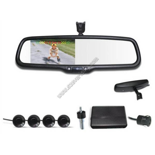 4.3 inch Rear view mirror Visual parking sensor CRS9437 with Reversing Camera