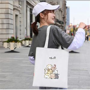 Wholesale Customized Zipper Canvas Grocery Bags With 1 Pocket &amp; Stationery Storage from china suppliers