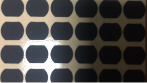 China Matte Black Irregular Shape Mylar Polyester Film 0.3mm Silicone Coated Fabric on sale