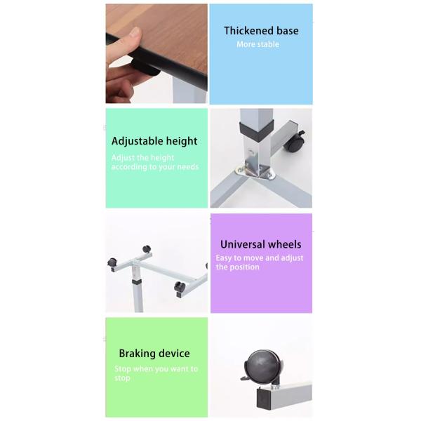 Stainless Steel Customized Bedside Dining Table For Hospital And Home Easy Assemble