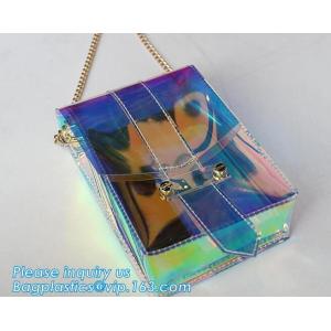 women's wallets small shoulder messenger bag with metal chain strip, Zipper