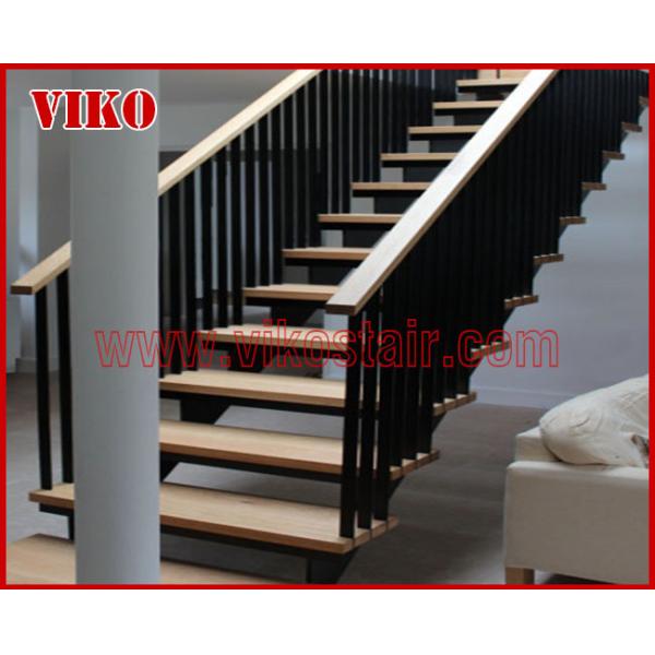 Wrought Iron Staircase VK103S Wrought Iron Handrail Tread Beech,Railing tempered