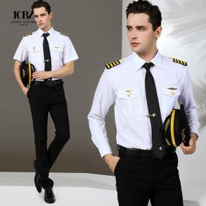 China Customized Moisture-Wicking Short Sleeves Uniform for Air Hostesses in Various Colors on sale