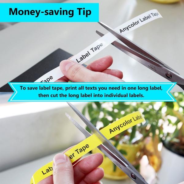 7 Metre Length And 6mm Width D1 Dymo Replacement Tape 43619 Black On Green