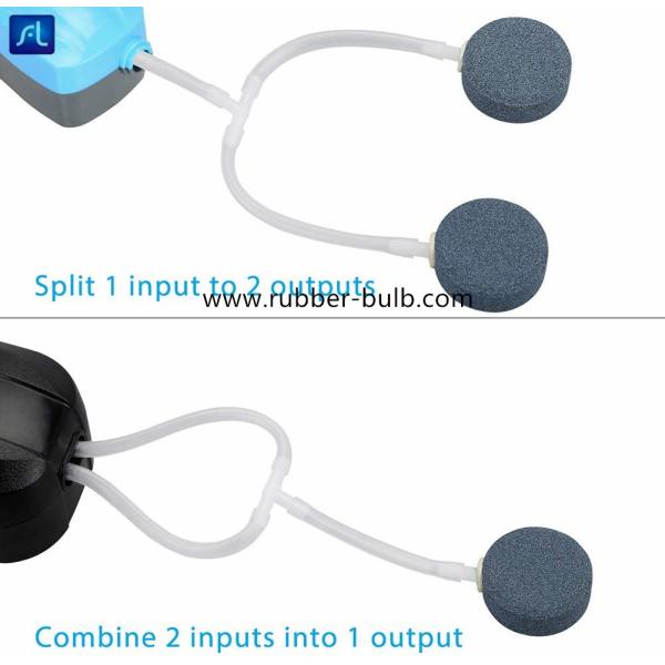 Aquarium Air Valve Connector White Plastic Inline Tubing, 3-Way T & Straight