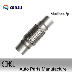 China 1.75 X 6 X 10 SS201 Flexible Exhaust Pipe Connector With Wire Braide And Welded Nipple on sale