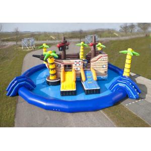 China Exciting Inflatable Amusement Park Adventurous Customizable Design With Centre Slide on sale
