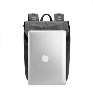 PU Leather Travel Men Business Backpack With Physiological Curve Back