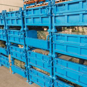 Robust Construction Grid Material Metal Pallet Crate Folding Mesh Container