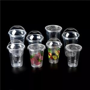 Disposable Recycled PET RPET Cupsmall Clear Plastic Tableware For Tea Juice