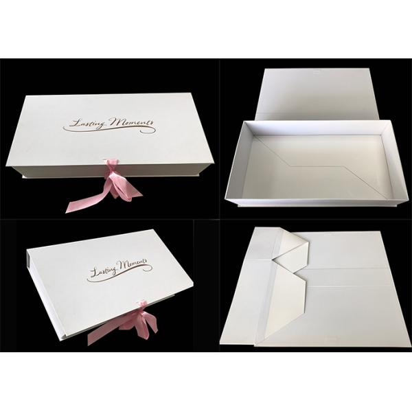 Flip Top Foldable Gift Boxes Closure Magnetic Large Size For Clothing Packaging