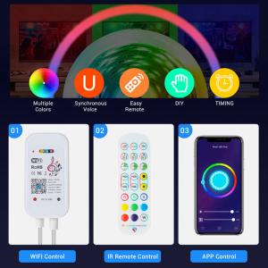 Smart 24 Key Rgb Led Strip Lights Set With Music And Timing Function Tuya Wifi
