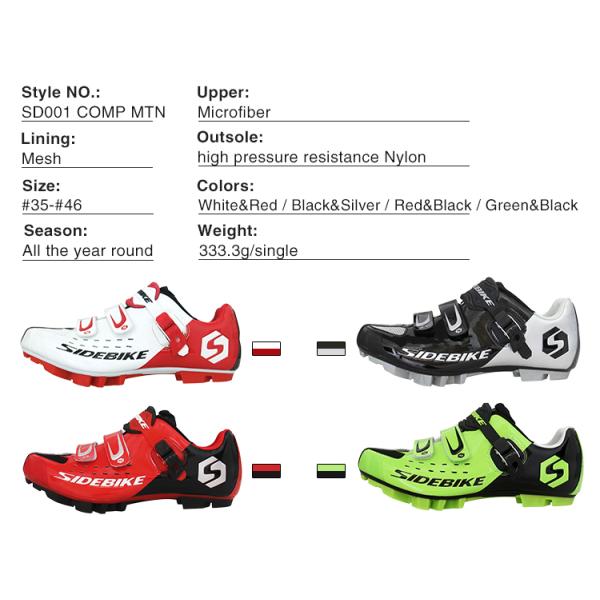 Red Mens SPD Mountain Bike Shoes Geometry Design Body High Pressure Resistance