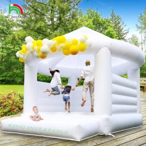 Custom White Inflatable Bounce Castle Party Wedding Bouncer House With Circular