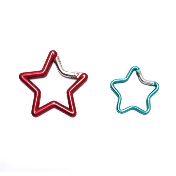 Star Shape High Sliding Carabincer Keyring Mountain Climbing Clips Excellent