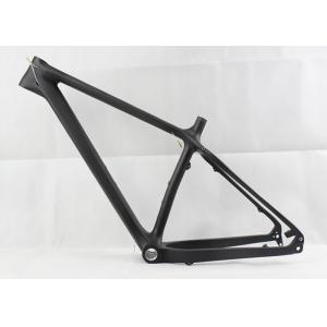 Black Carbon Fiber Custom Made Bike Frames Internal Cable Routing 26 Inch
