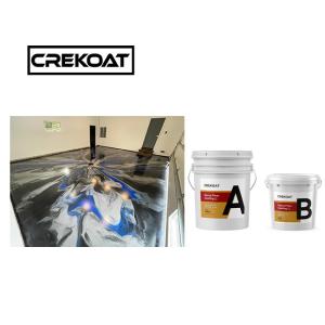 Antimicrobial Scratch Resistant Floor Coating No Bubbles Black Epoxy Floor Paint