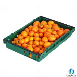 Lightweight 18L Plastic Fruit And Vegetable Crates / Stacking Plastic Crates