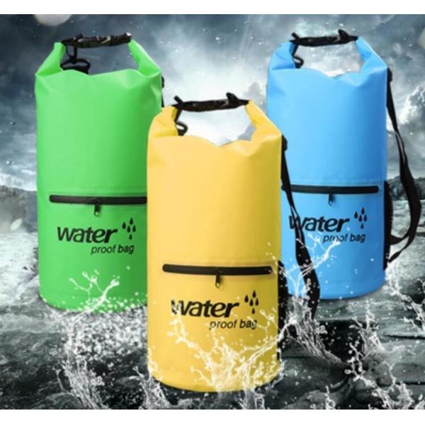 Quality promotion 10L,20L,30L PVC tarpaulin ocean pack floating dry bags with shoulder strap front pocket, Swimming Floating Wat for sale