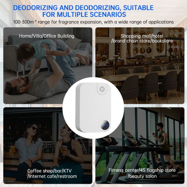 Commercial Portable Aroma Diffuser With Two Fluid Conversion Atomization 180ML Essential Oil