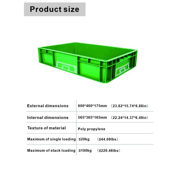 Customized Logo Solid Box Stackable Storage Plastic Warehouse Durable Turnover Crates