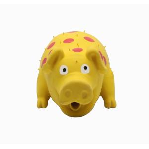 Customized Pig Pattern Latex Pet Toys For Dog Squeeze Grunting Sound Play